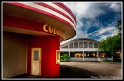 Ticket Booth located in the turn of the century art deco Glen Echo Park in Marylnd, USA
